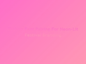 Neon-Lit Festival Branding with Futuristic Techno Fonts